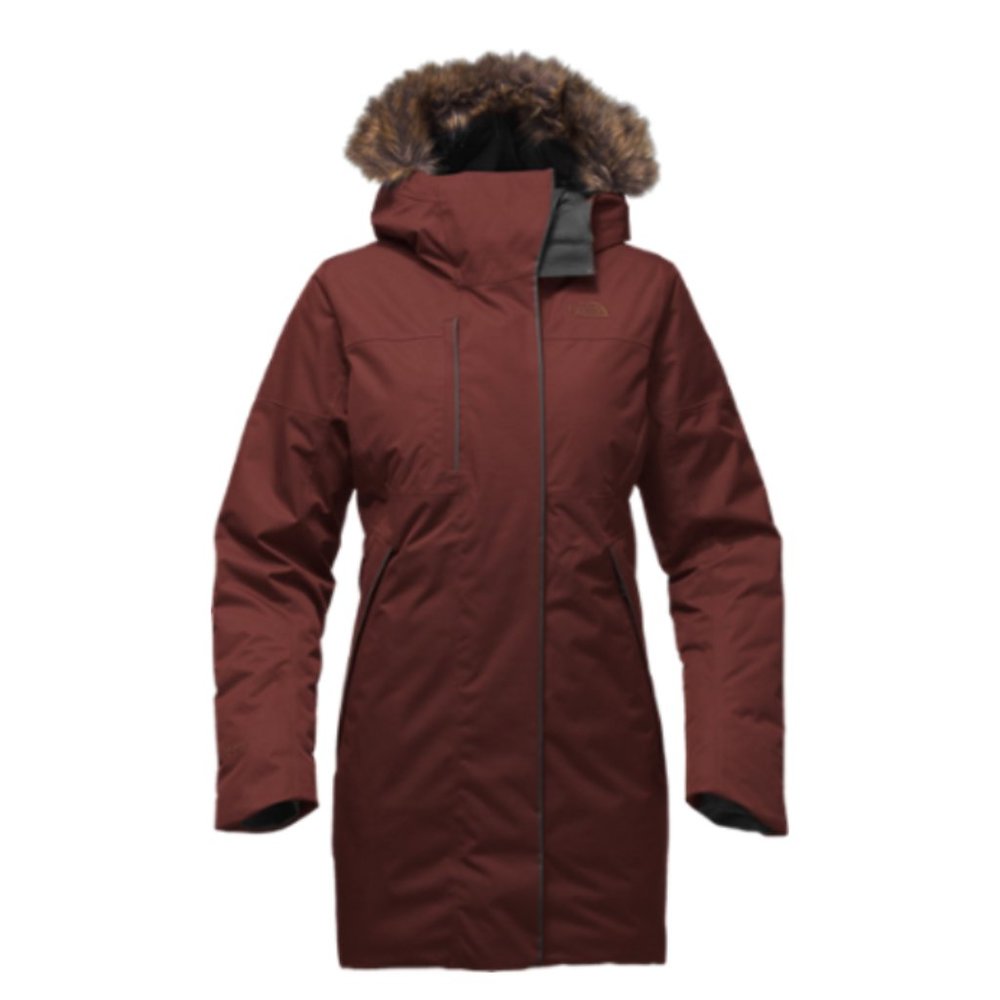 The North Face Far Northern Waterproof Down Parka in Burgundy